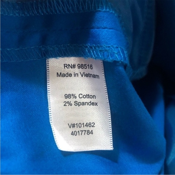 NEW COLDWATER CREEK PEACOCK Blue size16 Bermuda shorts Stretchy comfy summer - Picture 5 of 7